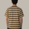 The Mariner Striped Crewneck Tee - Mustard & Grey