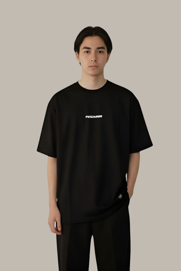 The "PEGADOR" Oversized Washed Black Tee