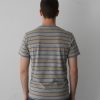 The Horizon Striped Athletic Tee - Grey & Mustard