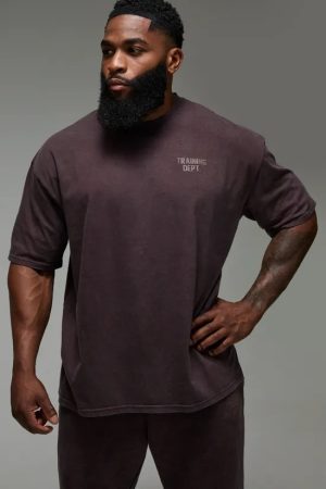The Washed Brown "Training Dept." Oversized Tee