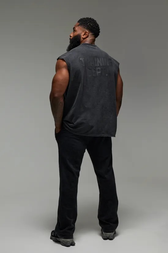 "TRAINING DEPT." Washed Sleeveless Tee
