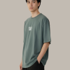 Green Oversized Cotton T-Shirt with “TEXAS” Print – Men’s Street Wear