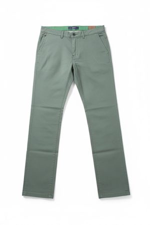 Zara Men's Olive Green Slim-Fit Dress Pants