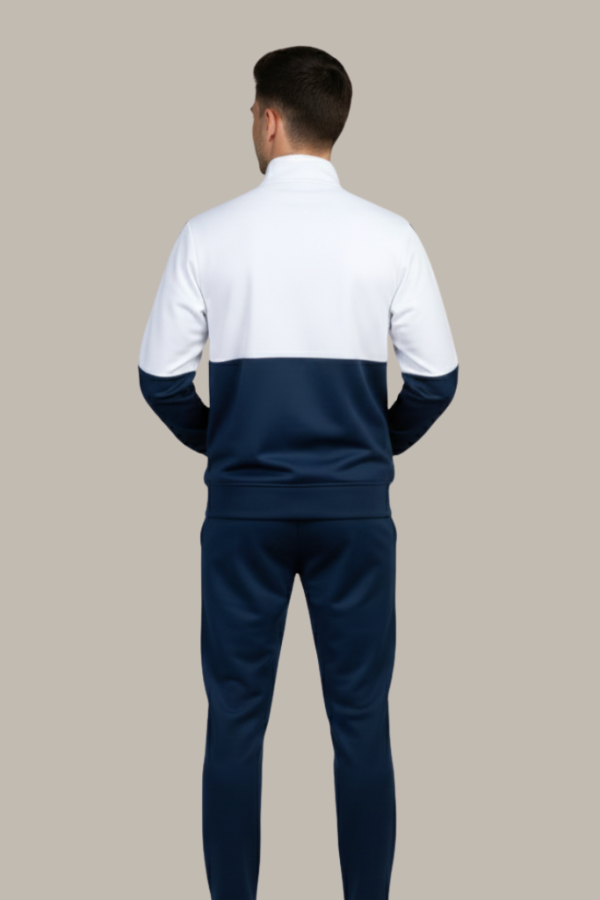 GK Tracksuit | Two-Tone Navy & White Zip-Up
